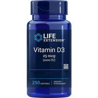 Produktbild von Life Extension Vitamin D3 Kapseln 1000 IE 250 Stück