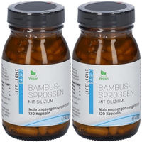 Produktbild von LIFE LIGHT® Bambussprossen Kieselerde Kapseln mit 210 mg Silizium vegan und ohne Zusatzstoffe 120 Kapseln