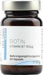 LIFE LIGHT Biotin-Komplex mit Hyaluronsäure Kapseln für Erwachsene 60 Stück – Bild 1 von 1