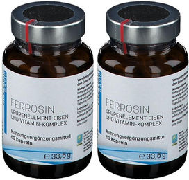 LIFE LIGHT FERROSIN Eisen und Vitamin-Komplex mit Eisen-Gluconat, 120 Kapseln, glutenfrei und laktosefrei – Bild 1 von 1