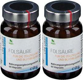Life Light Folsäure Kapseln vegan glutenfrei laktosefrei 120 Stück – Bild 1 von 1