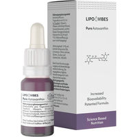 Produktbild von LipoVibes Astaxanthin Tropfen vegan zuckerfrei glutenfrei laktosefrei 30 ml