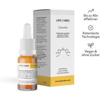Produktbild von LipoVibes Curcuma Tropfen vegan zuckerfrei glutenfrei laktosefrei