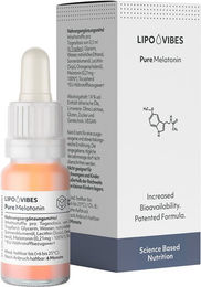 LipoVibes Melatonin Tropfen vegan zuckerfrei glutenfrei laktosefrei – Bild 1 von 3