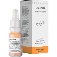 Produktbild von LipoVibes Vitamin D3 K2 Tropfen vegan zuckerfrei glutenfrei laktosefrei