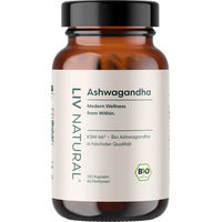 Produktbild von LIV Ashwagandha Bio KSM-66 Wurzelextrakt 600 mg Kapseln 120 Stück Vegan ohne Zusatzstoffe