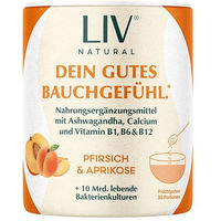 Produktbild von LIV Darm Komplex Pulver mit 10 Mrd. Bakterienkulturen, Ashwagandha KSM-66 und Fruchtpulver ohne Zusatzstoffe