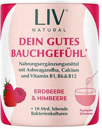 LIV Darm Komplex Pulver mit Fruchtpulvern, Bakterienkulturen und Ashwagandha KSM-66 ohne Zusatzstoffe – Bild 1 von 1
