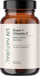 LIV Eisen und Vitamin C Kapseln für Frauen vegan laktosefrei ohne Zusatzstoffe – Bild 1 von 4