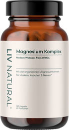 LIV Magnesium Komplex 375 mg Kapseln 180 Stück vegan glutenfrei laktosefrei ohne Zusatzstoffe für Frauen und Sportler – Bild 1 von 3