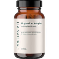 Produktbild von LIV Magnesium Komplex 375 mg Kapseln 180 Stück vegan glutenfrei laktosefrei ohne Zusatzstoffe für Frauen und Sportler