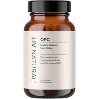 Produktbild von LIV OPC Kapseln mit 360 mg Traubenkernextrakt, vegan und ohne Zusatzstoffe, 120 Kapseln