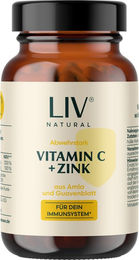 LIV Vitamin C + Zink Kapseln mit Acerola und Hagebutte, vegan, glutenfrei, 120 Kapseln – Bild 1 von 4