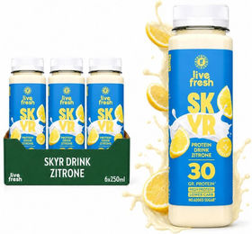 LiveFresh Skyr High Protein Drink Zitrone zuckerfrei – Bild 1 von 3