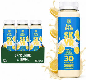 LiveFresh Skyr High Protein Drink Zitrone zuckerfrei – Bild 1 von 3