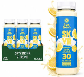 LiveFresh Skyr High Protein Drink Zitrone zuckerfrei – Bild 1 von 3