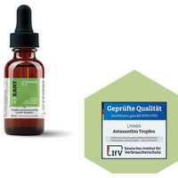 Produktbild von LIVIADA ASXANT Astaxanthin Tropfen in bioaktivem MCT-Öl vegan und ohne Zusatzstoffe