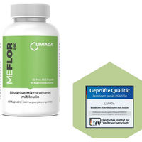 Produktbild von LIVIADA MEFLOR PRO Darmkulturen mit Inulin 22 Mrd. KBE Vegan Kapseln 60 Stück