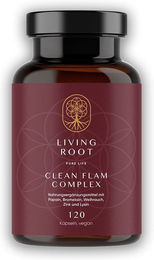 Living Root Clean Flam Complex Multi-Enzym-Komplex mit Boswellia Weihrauch Kapseln vegan glutenfrei ohne Zusatzstoffe 120 Stück – Bild 1 von 3