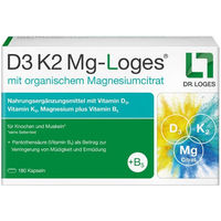 Produktbild von Loges D3 K2 Magnesium Kapseln vegan 180 Stück