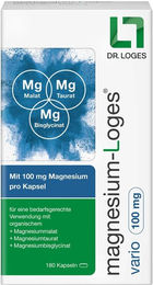Loges Magnesium Vario 100 mg Kapseln ohne Gelatine 180 Stück – Bild 1 von 2
