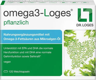 Loges Omega-3 Kapseln vegan für Schwangere und Stillende 120 Stück – Bild 1 von 3