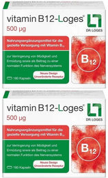 Loges Vitamin B12 500 µg Kapseln vegan laktosefrei 180 Stück – Bild 1 von 1