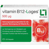 Produktbild von Loges Vitamin B12 Kapseln 500 µg vegan vegetarisch laktosefrei 120 Stück