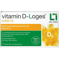 Produktbild von Loges Vitamin D 5600 I.E. Lutschtabletten 60 Stück für Kinder und Erwachsene