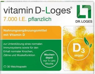 Loges Vitamin D Kapseln 7.000 IE vegan 30 Stück – Bild 1 von 2