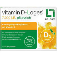 Produktbild von Loges Vitamin D Kapseln 7.000 IE vegan 30 Stück