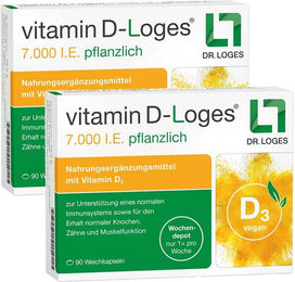 Loges Vitamin D Kapseln 7000 IE vegan 180 Stück – Bild 1 von 1