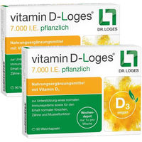 Produktbild von Loges Vitamin D Kapseln 7000 IE vegan 180 Stück