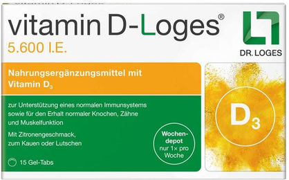 Loges Vitamin D Wochendepot 5600 I.E. Lutschtabletten für Kinder und Erwachsene – Bild 1 von 3