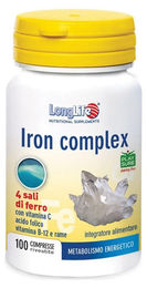 LONGLIFE Eisen-Komplex vegane beschichtete Tabletten 100 Stück – Bild 1 von 1