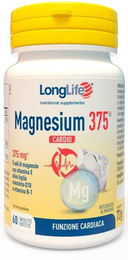 LONGLIFE Magnesium 375 Cardio Komplex Vegan und Glutenfrei 60 Tabletten – Bild 1 von 1