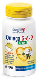 LONGLIFE Omega 1-3-6-9 Vegan 750 mg 60 Pflanzenkapseln – Bild 1 von 1