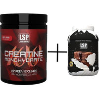 Produktbild von LSP Creatine Monohydrat und Premium Whey Protein Set Choco Brownie vegetarisch Pulver 2300 g