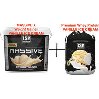Produktbild von LSP MASSIVE X Weight Gainer mit Premium Whey Protein Pulver Vanille