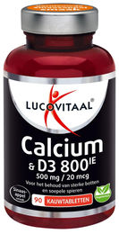 Lucovitaal Calcium 500 mg mit Vitamin D3 20 mcg Lutschtabletten für Frauen und Senioren – Bild 1 von 2