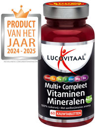 Lucovitaal Multi+ Vitamine und Mineralien Lutschtabletten zuckerfrei für Erwachsene und Kinder – Bild 1 von 3