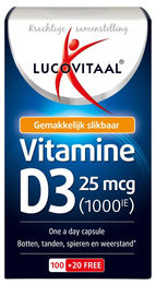Lucovitaal Vitamin D3 25 mcg 120 Kapseln – Bild 1 von 4