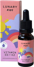 LUNARY Kids Vitamin D3+K2 Tropfen Vegan Zuckerfrei für Kinder – Bild 1 von 2