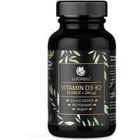 Produktbild von Luondu Vitamin D3 20000 IE und Vitamin K2 Kapseln mit Flechten vegan ohne Zusatzstoffe 180 Kapseln
