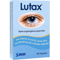 Produktbild von Lutax Lutein 10 mg Kapseln glutenfrei und laktosefrei