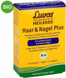 Luvos Heilerde Bio Haar & Nagel Plus mit Kieselerde Kapseln 60 Stück – Bild 1 von 3