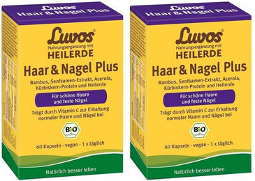 Luvos Heilerde Bio Haar & Nagel Plus mit Kieselerde und Kräuter-Komplex Kapseln 120 Stück – Bild 1 von 1