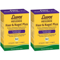 Produktbild von Luvos Heilerde Bio Haar & Nagel Plus mit Kieselerde und Kräuter-Komplex Kapseln 120 Stück