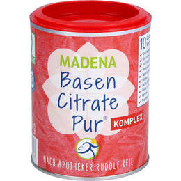 MADENA Basen Citrate Pur Komplex Mineralstoff-Komplex Pulver 240 g vegan glutenfrei laktosefrei – Bild 1 von 3