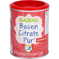 Produktbild von MADENA Basen Citrate Pur Komplex Mineralstoff-Komplex Pulver 240 g vegan glutenfrei laktosefrei
